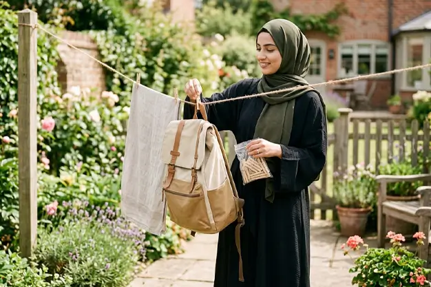 drying canvas backpack