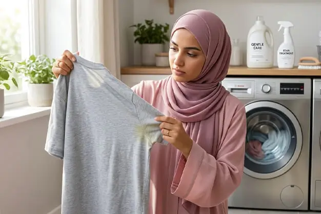 washing and drying after stain treatment