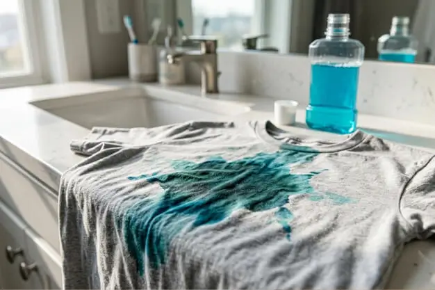 why mouthwash leaves stains on fabric